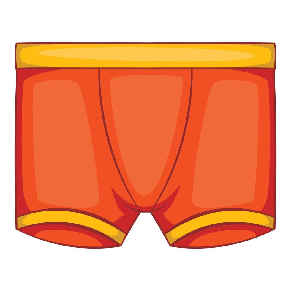 Orange Männer Boxershorts Symbol, Cartoon-Stil vektor