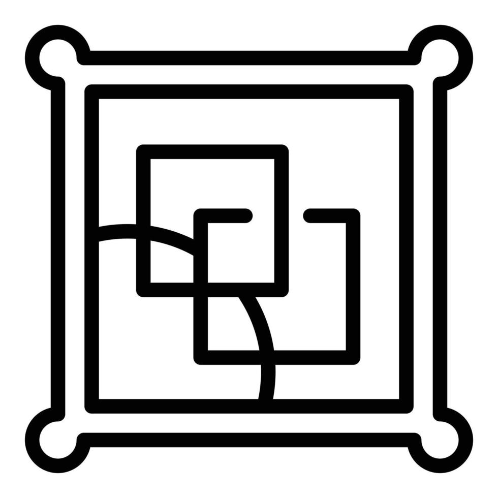 Bildgrafik-Symbol Umrissvektor. Kunstgalerie vektor