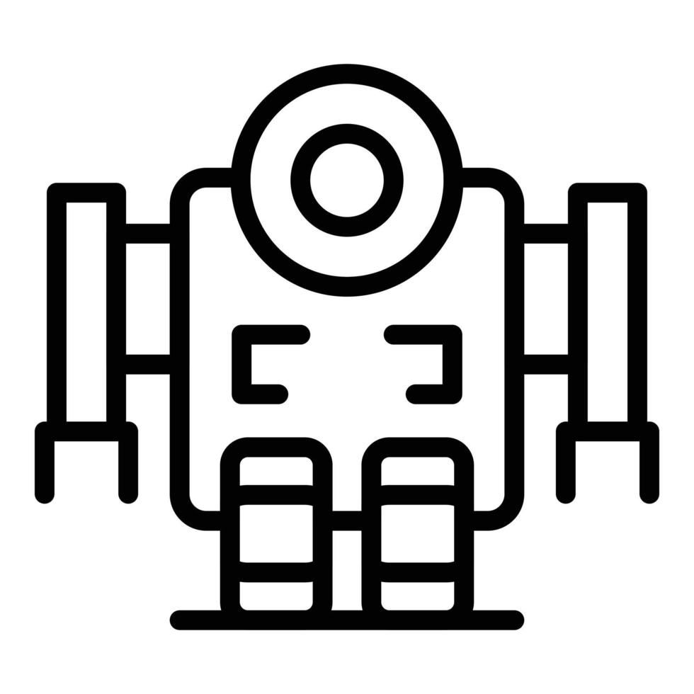 Roboter-Kind-Symbol Umrissvektor. süßes Maskottchen vektor