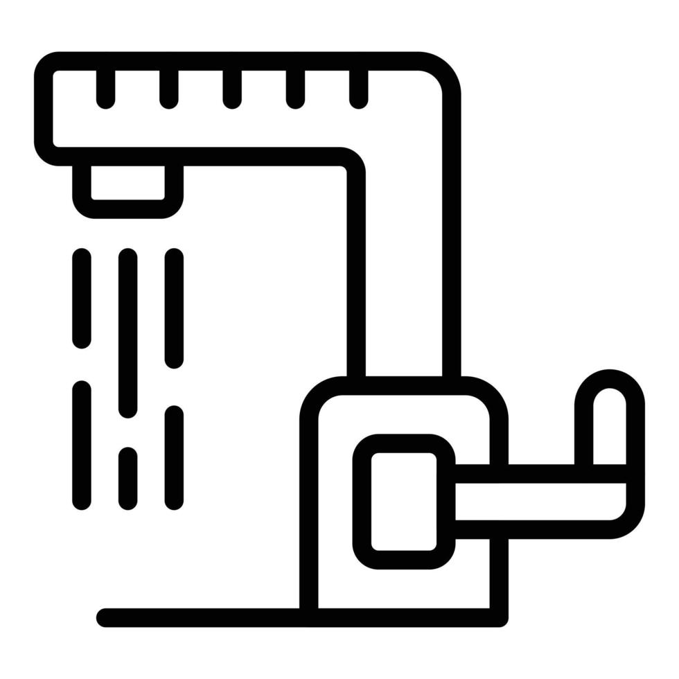 kök vatten kran ikon översikt vektor. leverans service vektor
