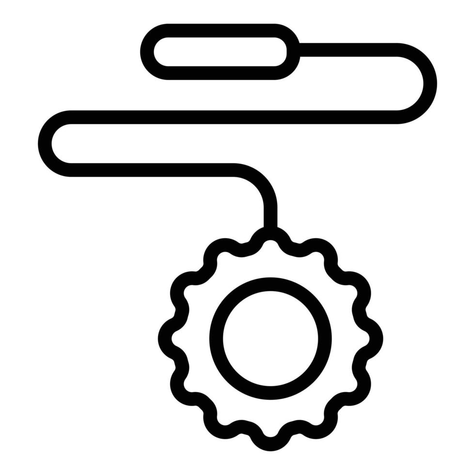 Spielen Sie Haustier-Spielzeug-Symbol-Umrissvektor. Laden Pflege vektor