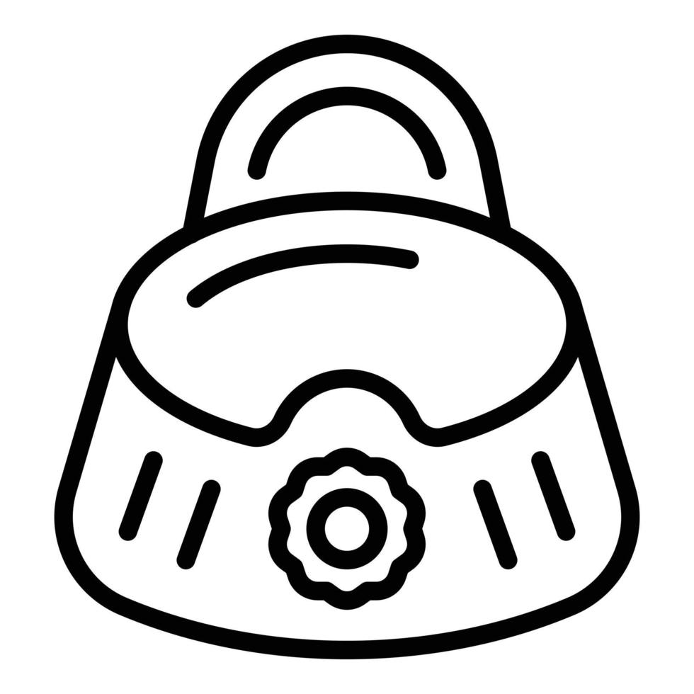 Baby-wc-Sitz-Symbol Umrissvektor. Säuglingspflege vektor