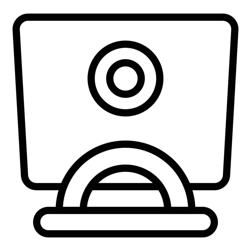 Wirbelsäule Laptopständer Symbol Umrissvektor. Computer einstellbar vektor