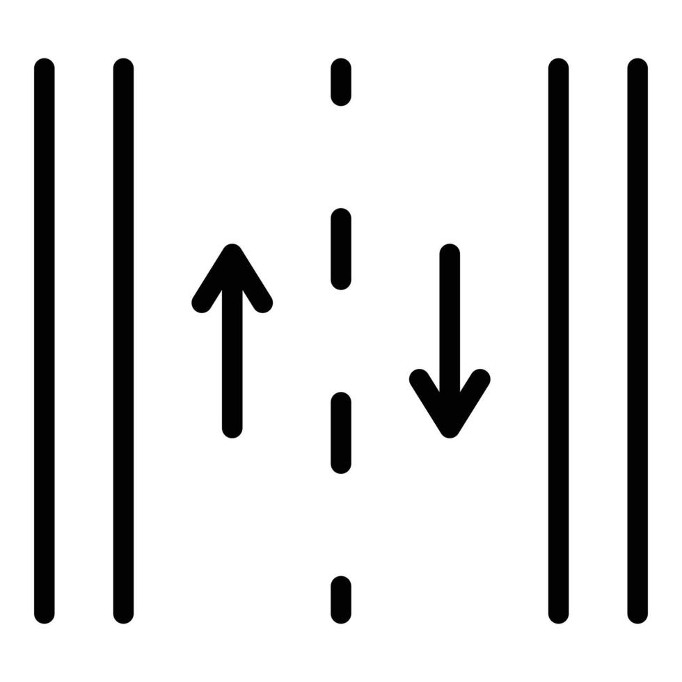 Straßen-GPS-Symbol Umrissvektor. Karte Lage vektor