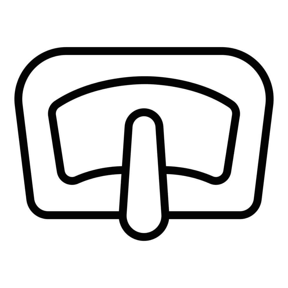Symbol Umrissvektor für Scheibenwischerblätter. Fenster Regen vektor