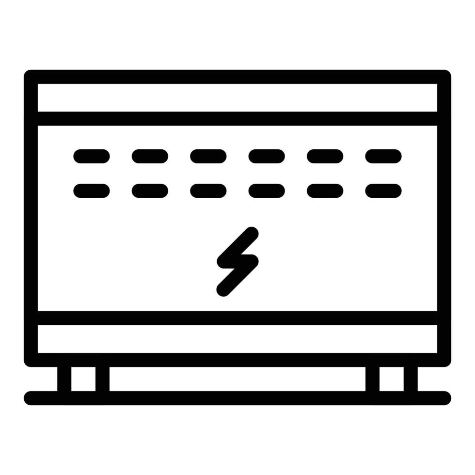 Raumkonvektor-Symbol Umrissvektor. elektrische Heizung vektor