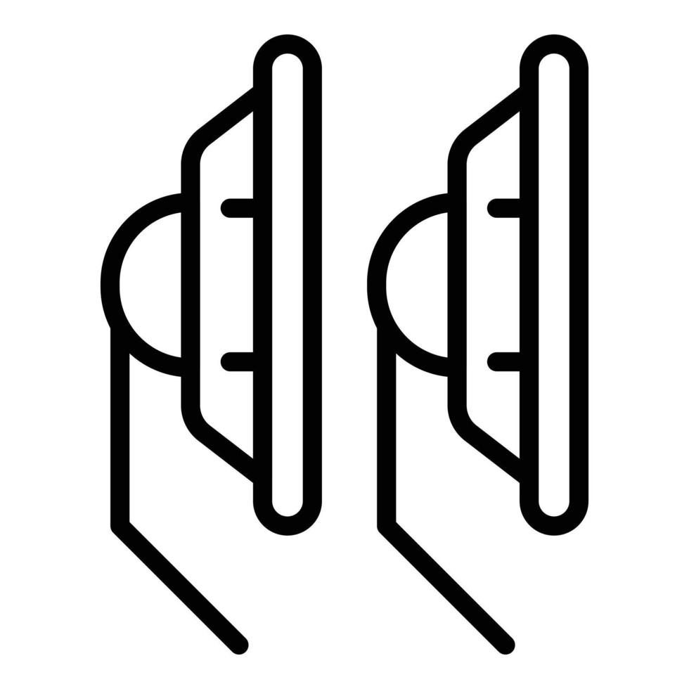 Gummi-Scheibenwischer-Symbol-Umrissvektor. Autofenster vektor