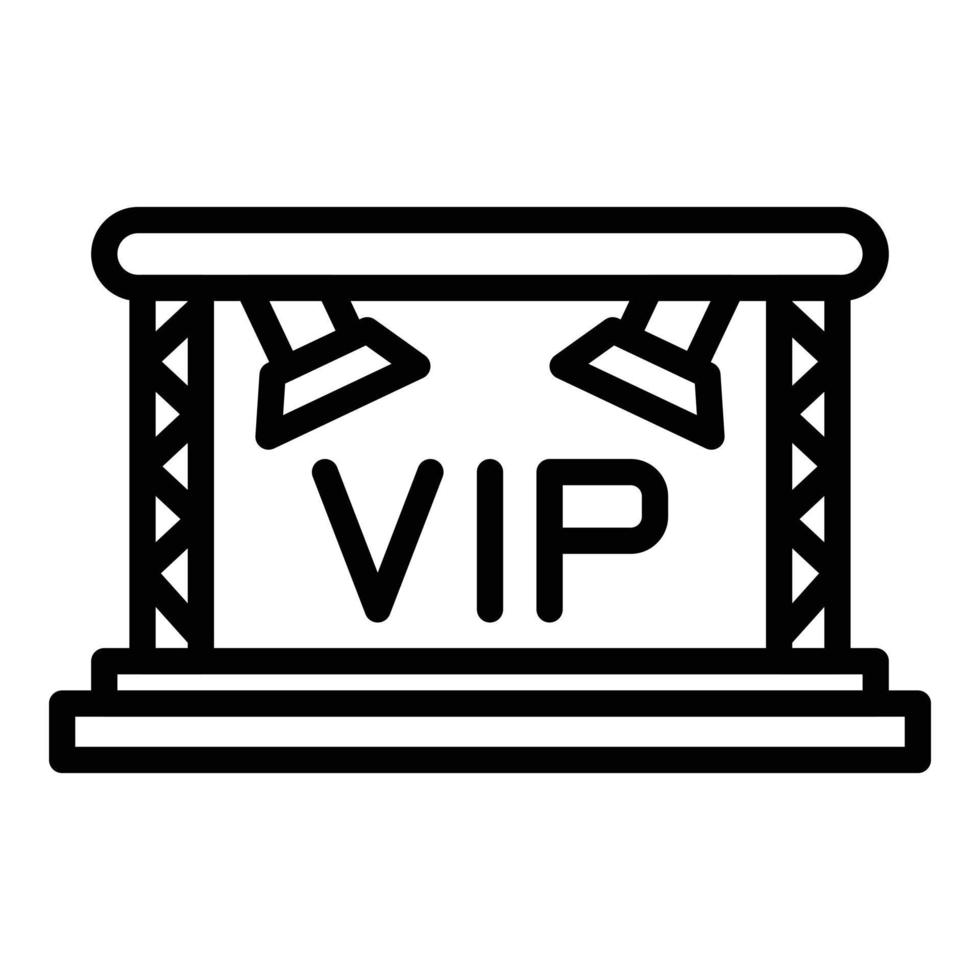 Vip-Konzertszene Symbol Umrissvektor. Event-Party vektor