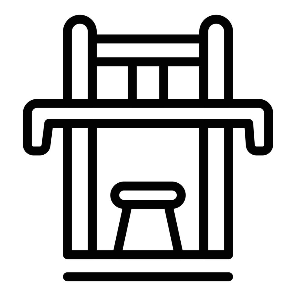 Symbol Umrissvektor für Rückenfitnessgeräte. sport cardio vektor