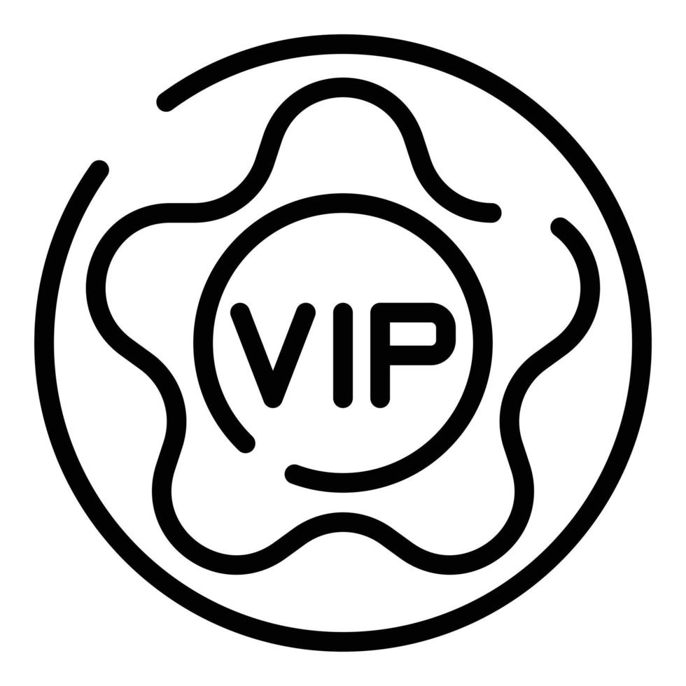 Vip-Stern-Symbol-Umrissvektor. Event-Party vektor