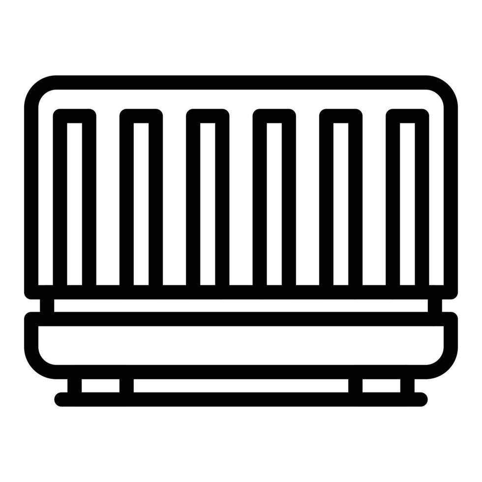 radiator ikon översikt vektor. elektrisk värmare vektor