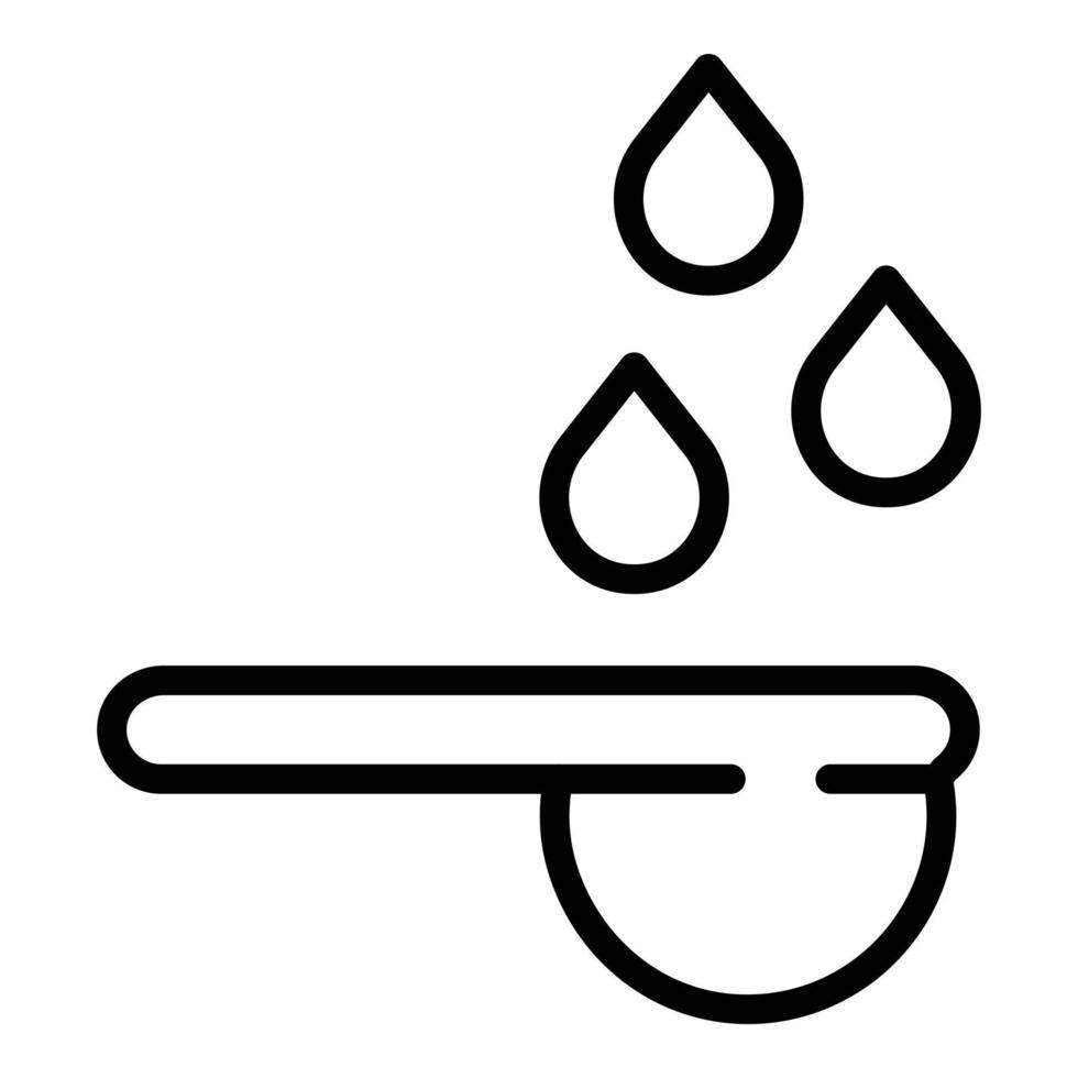 Sirup Verhütung Symbol Umrissvektor. weibliche Gesundheit vektor