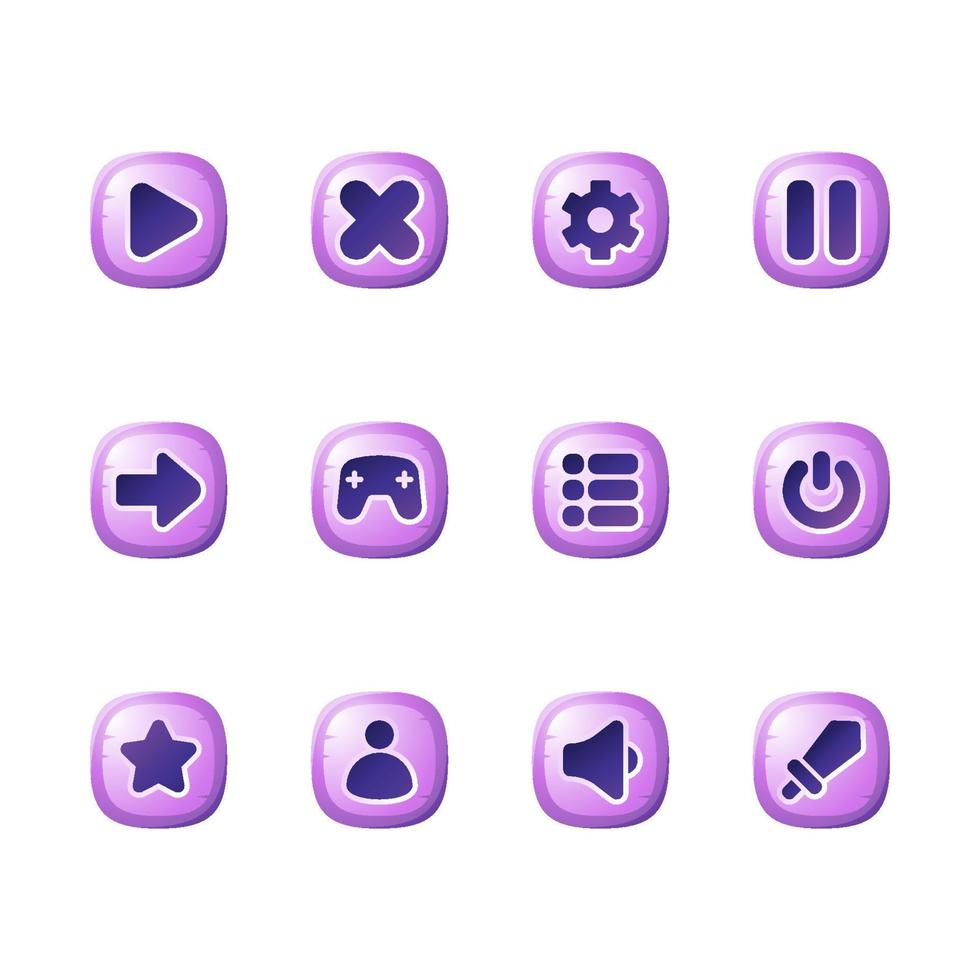 spel app ikoner uppsättning samling för ui ux vektor