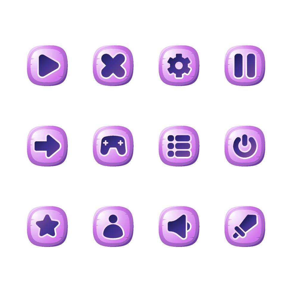 Spiele-App-Icons-Set-Sammlung für ui ux vektor