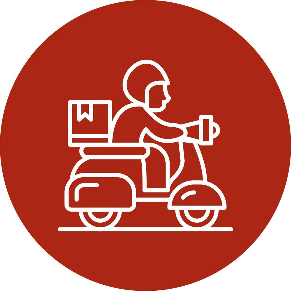 Lieferfahrrad kreatives Icon-Design vektor