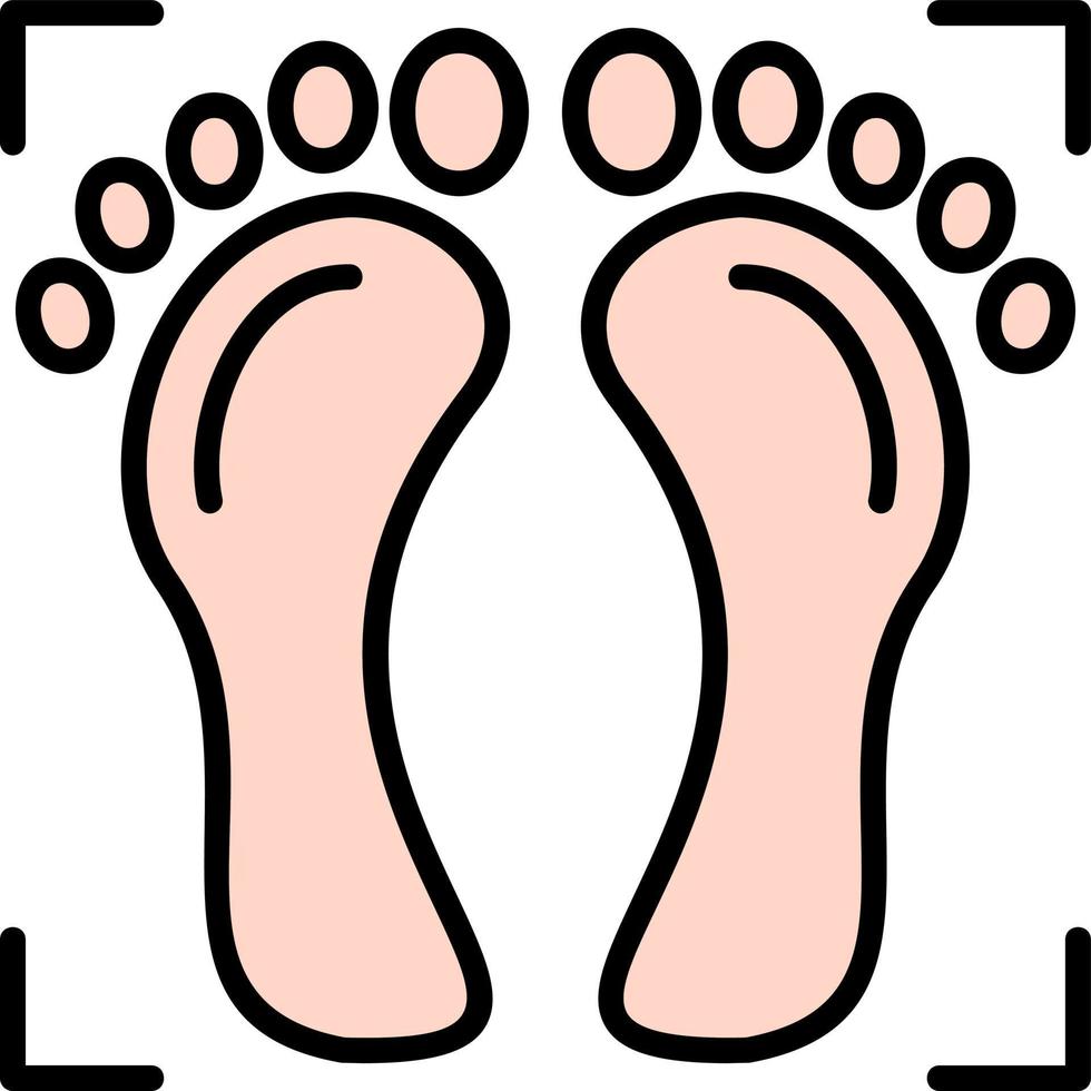 Fußabdruck kreatives Icon-Design vektor
