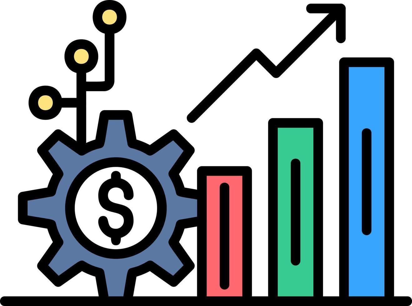 kreatives symboldesign der digitalen wirtschaft vektor