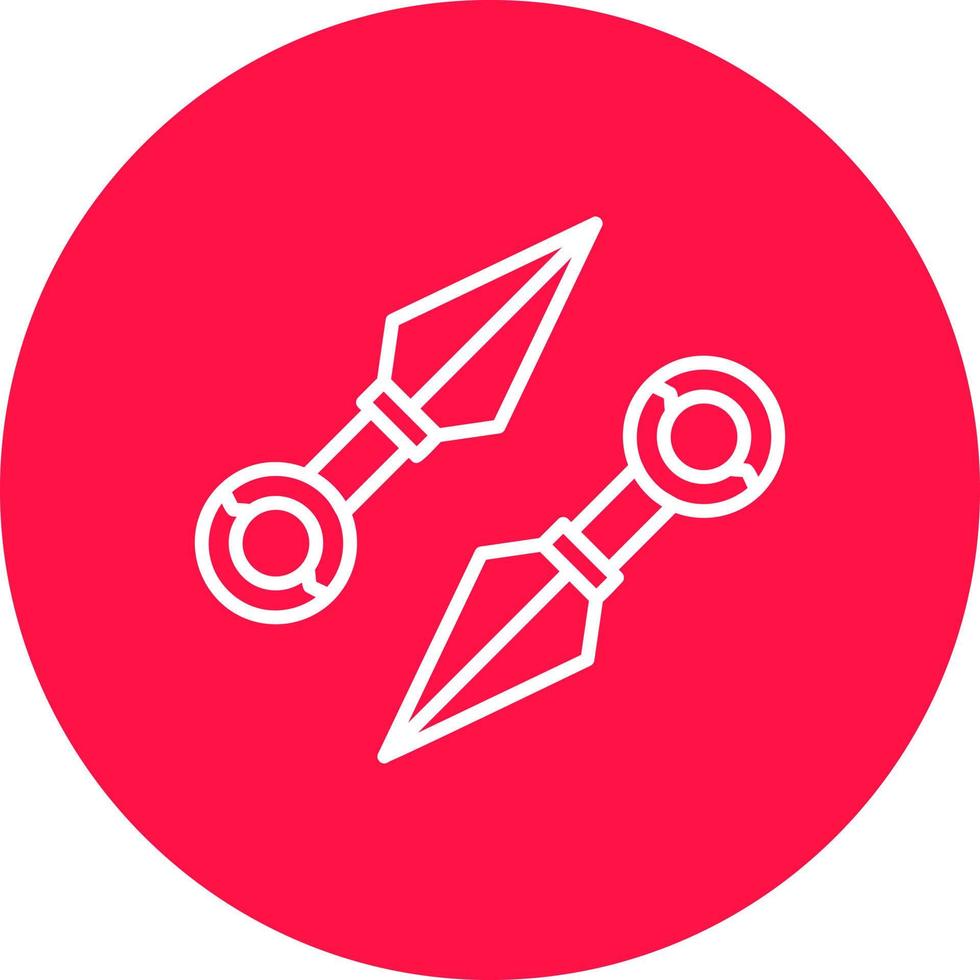 Kunai kreatives Icon-Design vektor