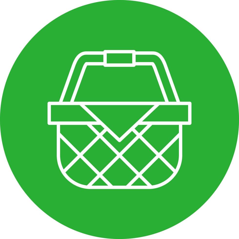 Picknickkorb kreatives Icon-Design vektor