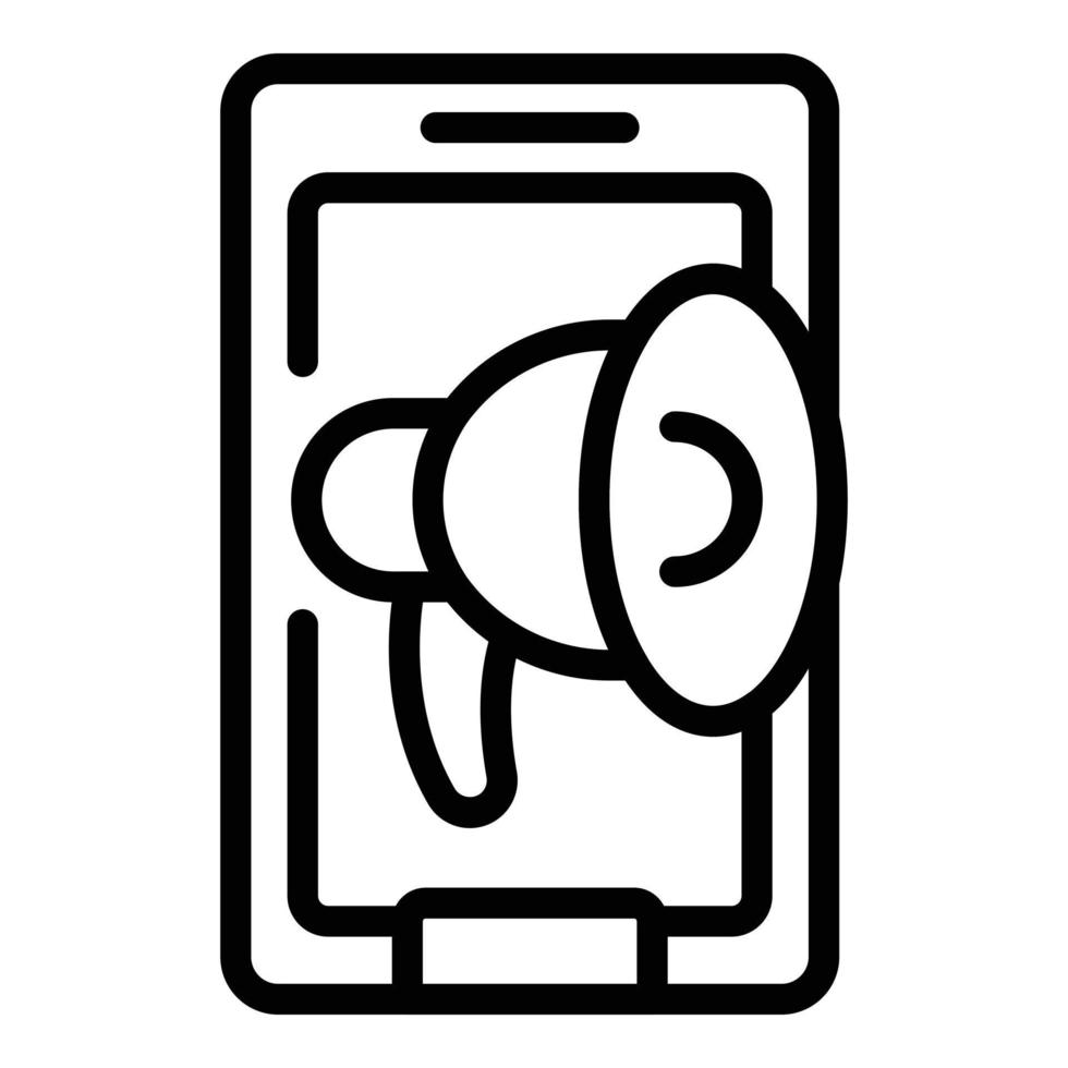 Smartphone-Hilfe-Icon-Umrissvektor. soziale Überprüfung vektor