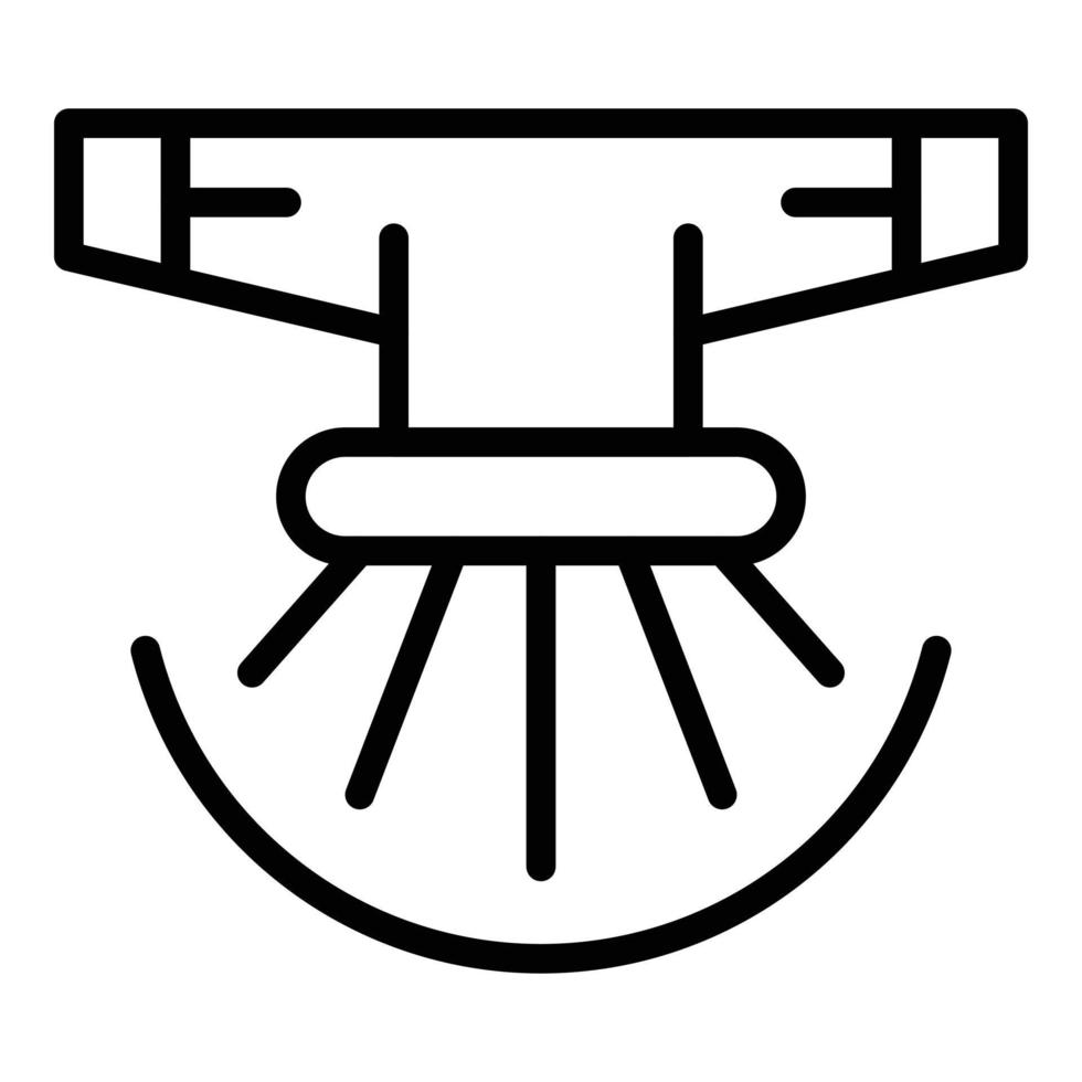 automatischer Sprinkler-Symbol-Umrissvektor. Bodenbewässerung vektor