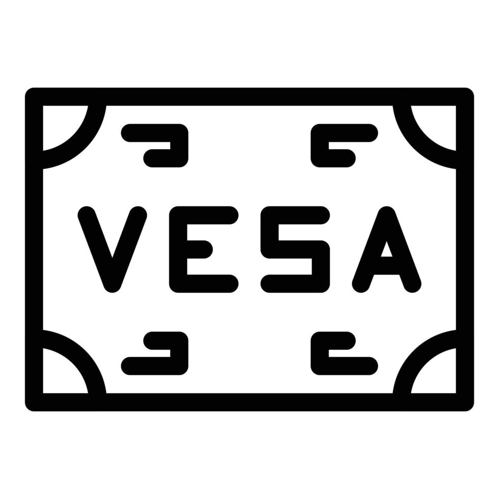 Vesa Wandhalterung Symbol Umrissvektor. TV-Halterung vektor