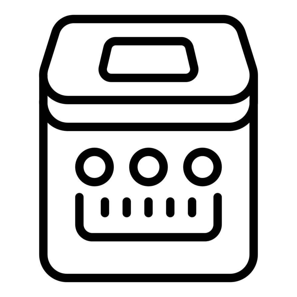 Brotbackautomat Symbol Umrissvektor. Brotbackwaren vektor