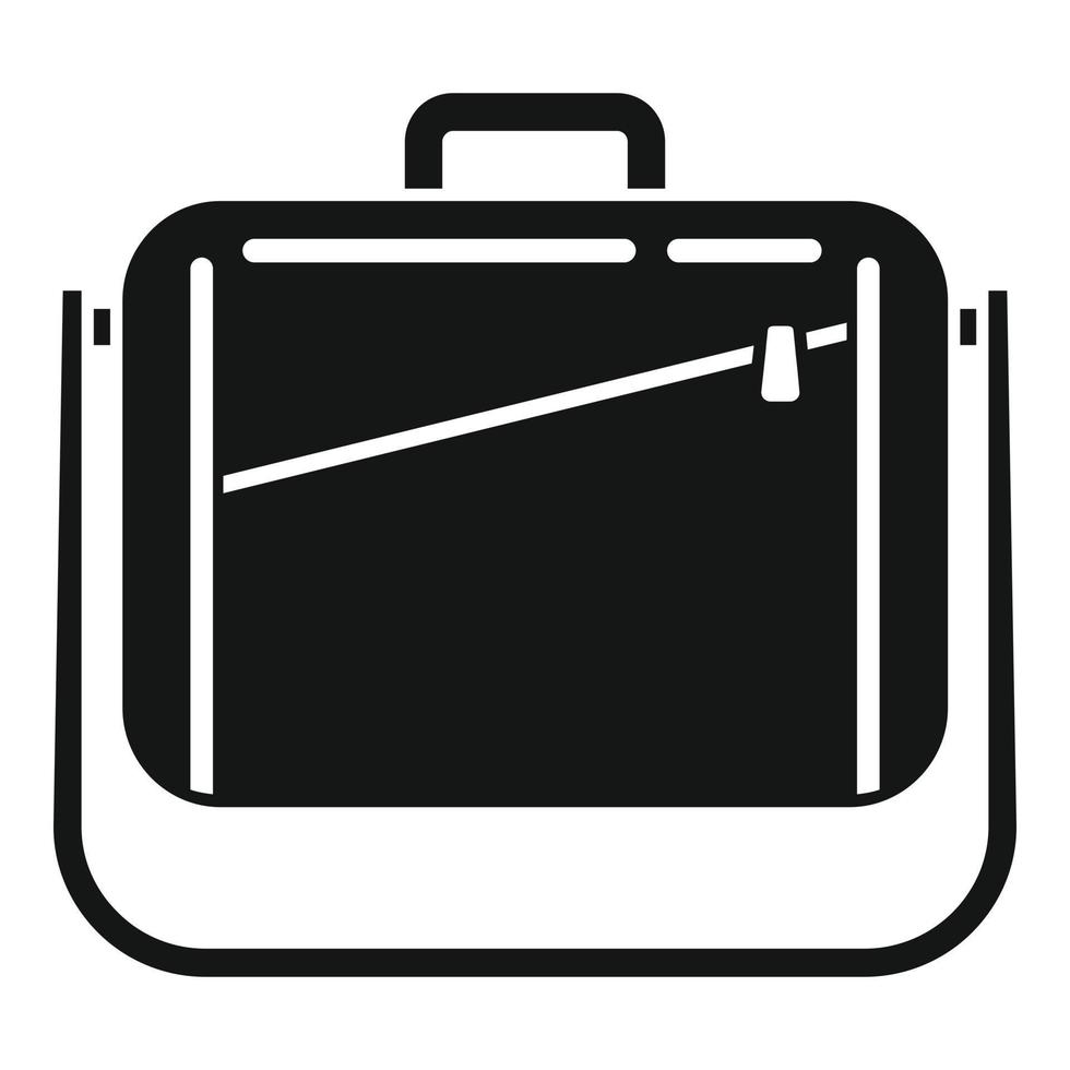 företag bärbar dator väska ikon enkel vektor. fall resväska vektor