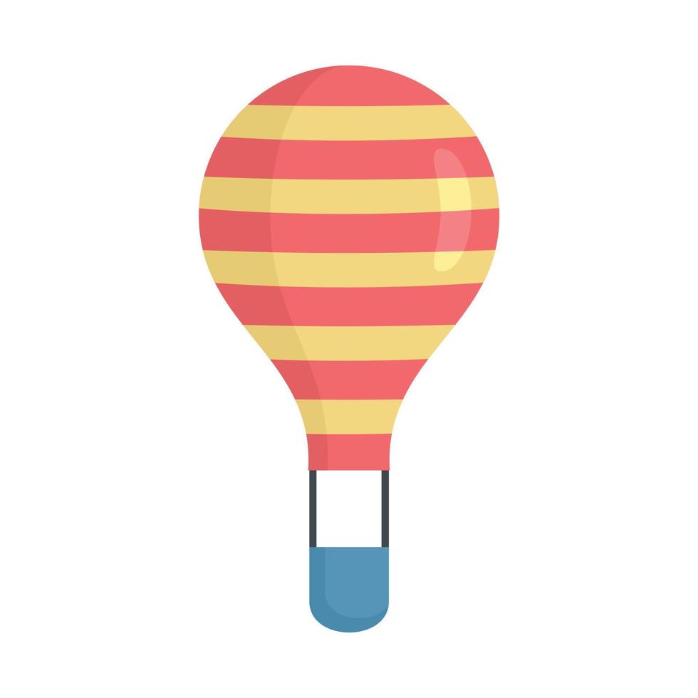 söt luft ballong ikon platt isolerat vektor