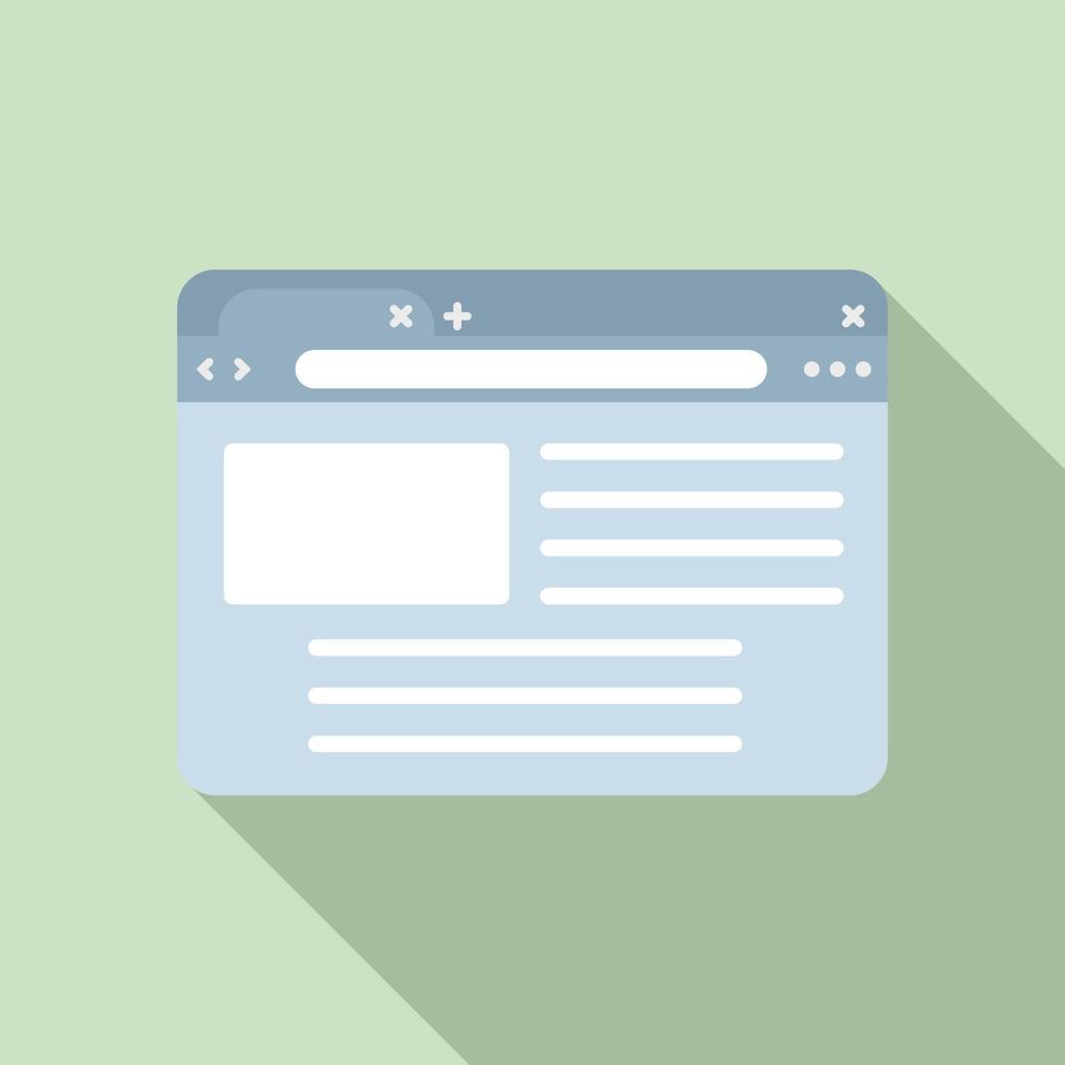 browser sida ikon platt vektor. fönster dator vektor