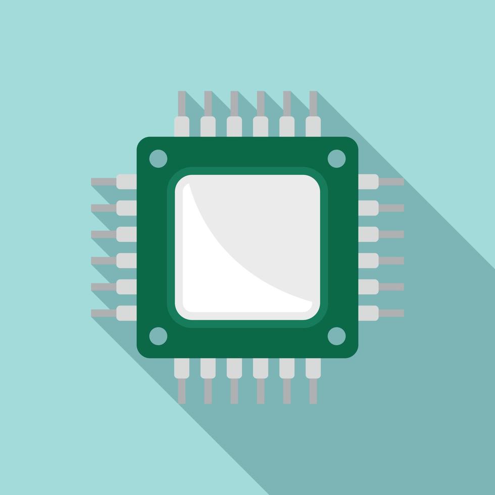 Zentralprozessor-Symbol flacher Vektor. Chip-Schaltung vektor