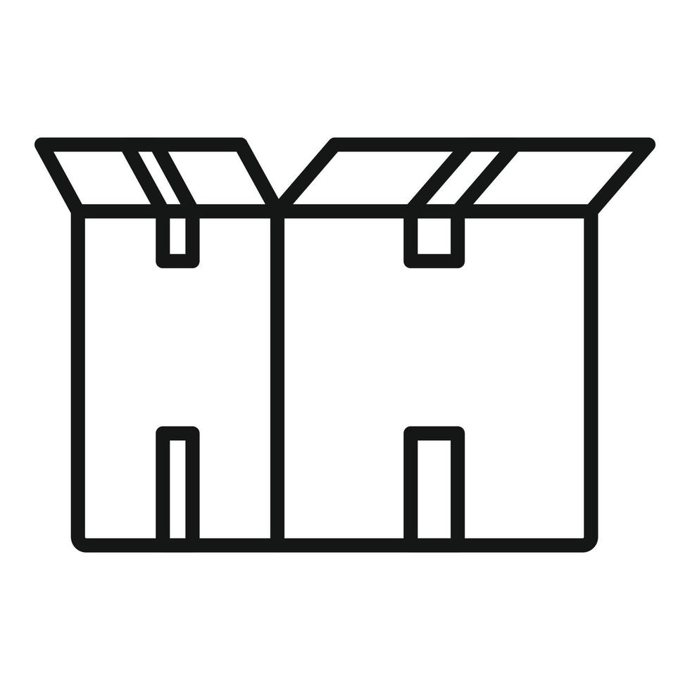 Transportbox-Symbol Umrissvektor. Lieferpacket vektor