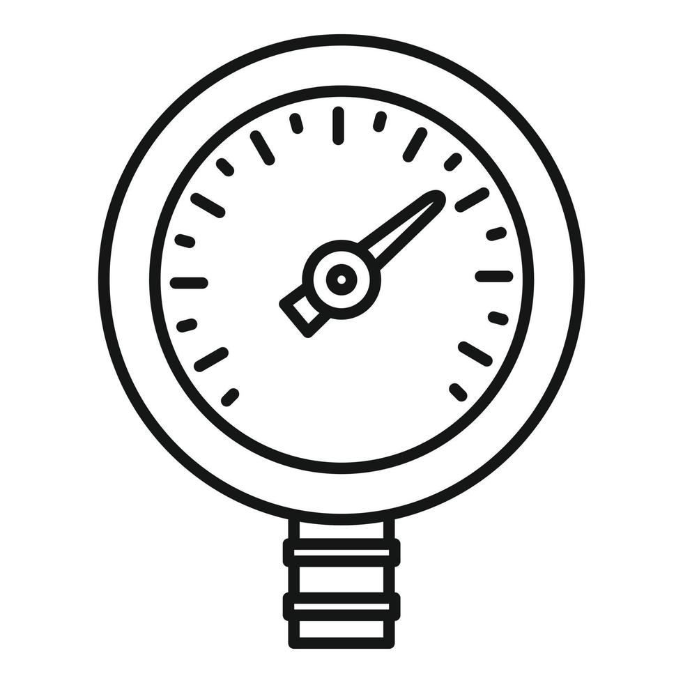 Manometer Gerätesymbol Umrissvektor. Gas-Messgerät vektor