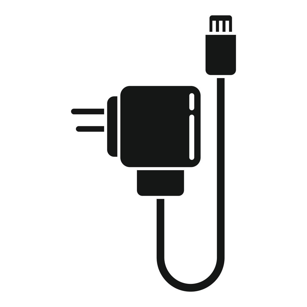 Batterieladegerät Symbol einfacher Vektor. Smartphone aufladen vektor