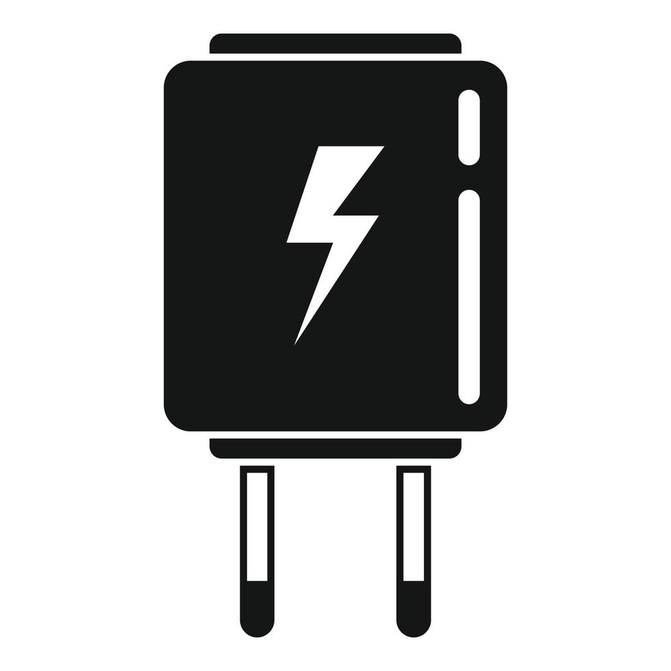 Symbol für elektrisches Ladegerät einfacher Vektor. Telefongebühr vektor