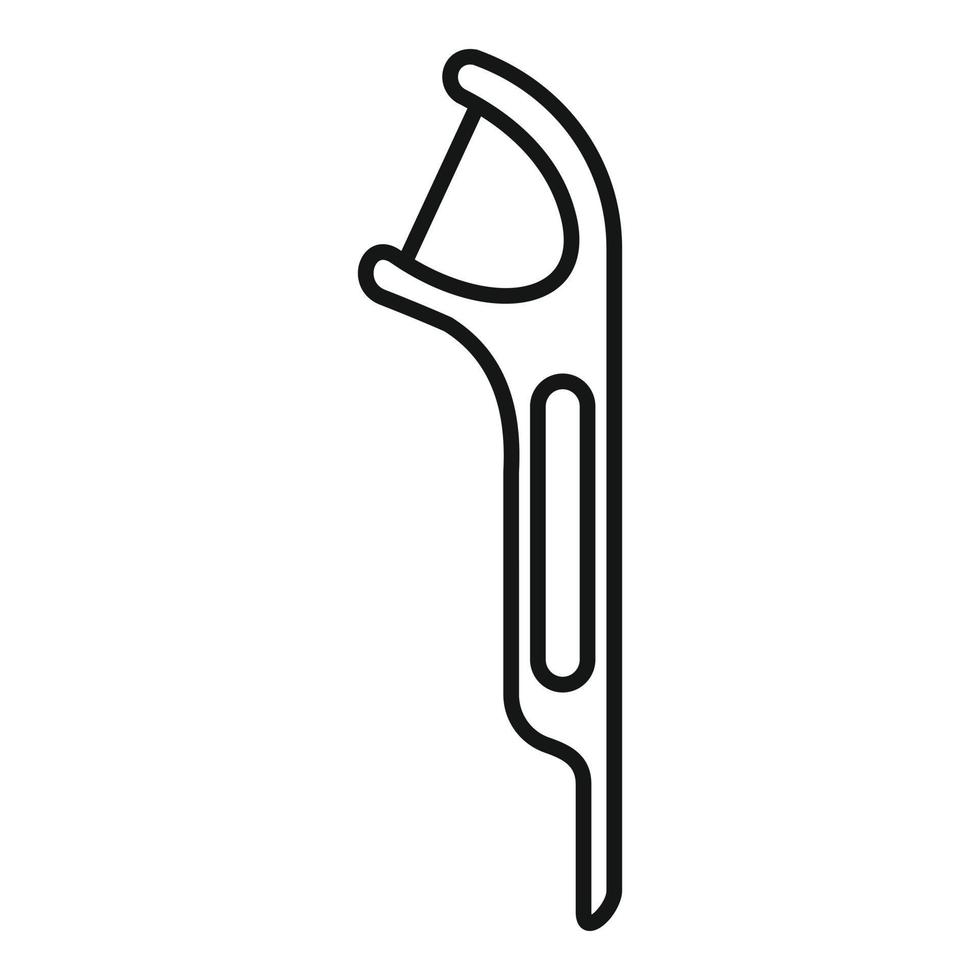 Kunststoff-Zahnstocher-Symbol Umrissvektor. Pick-Stick vektor
