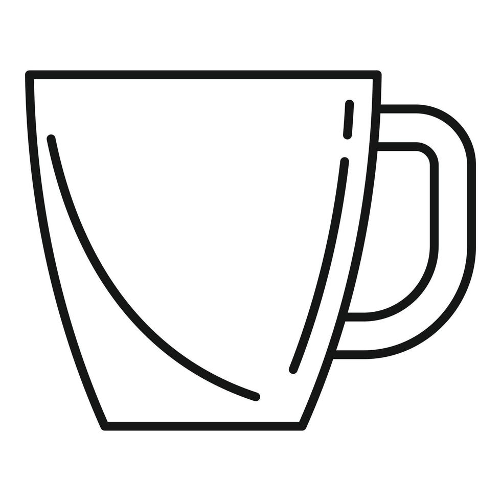 Geschmack Becher Symbol Umriss Vektor. Teetasse vektor