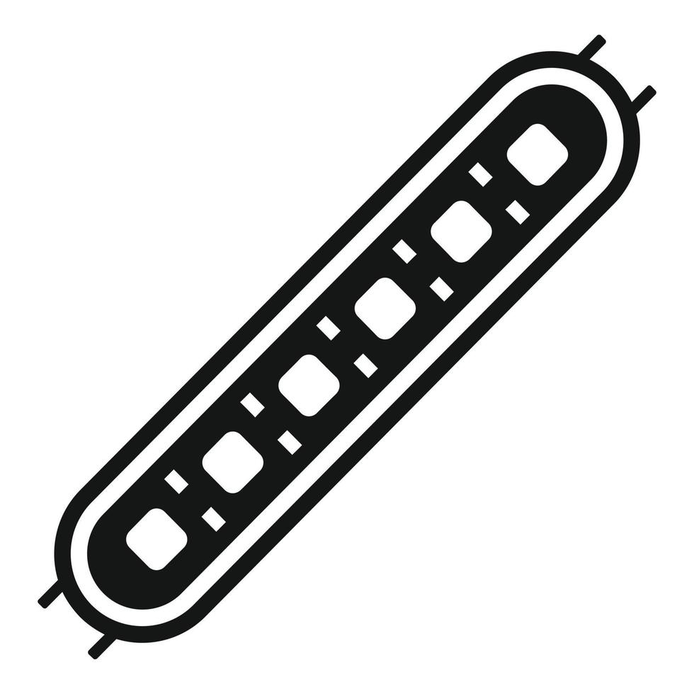 LED-Streifen-Symbol einfacher Vektor. Streifen Licht vektor