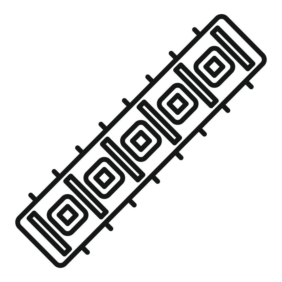 LED-Streifenlicht-Symbol Umrissvektor. Diodenstreifen vektor