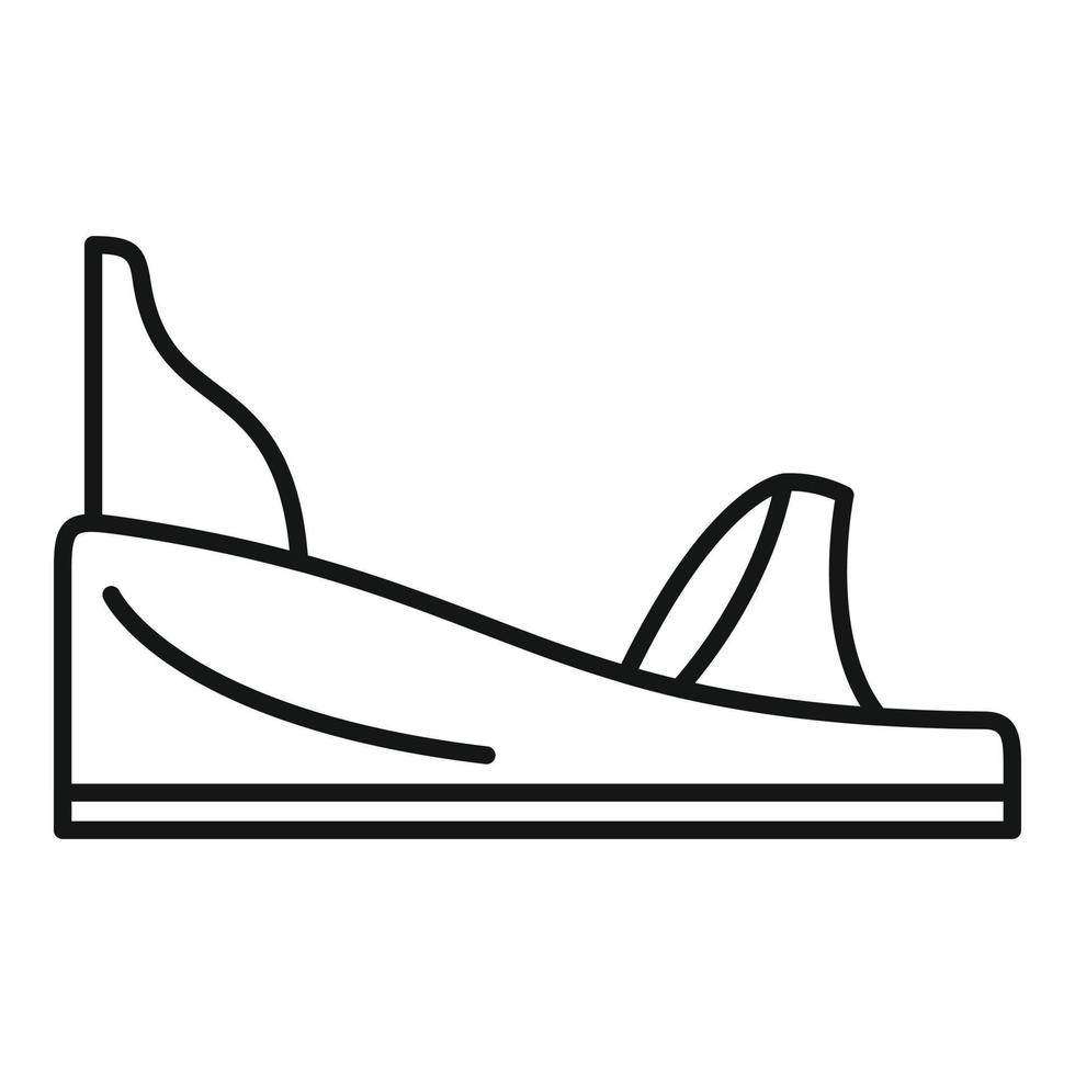 Shop-Sandalen-Symbol-Umrissvektor. Sommerschuhe vektor