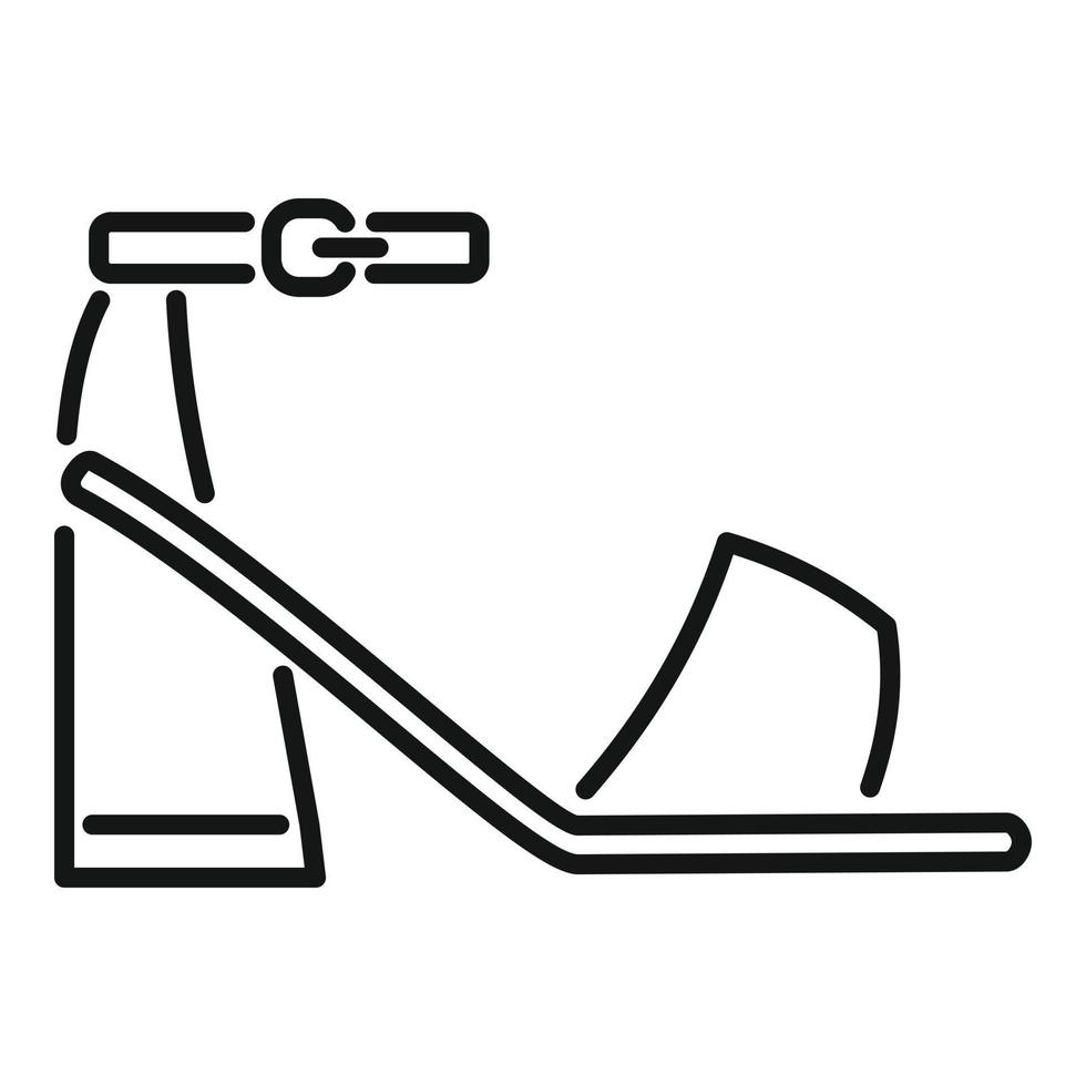 Sandale Pantoffel Symbol Umrissvektor. Sommerschuhe vektor