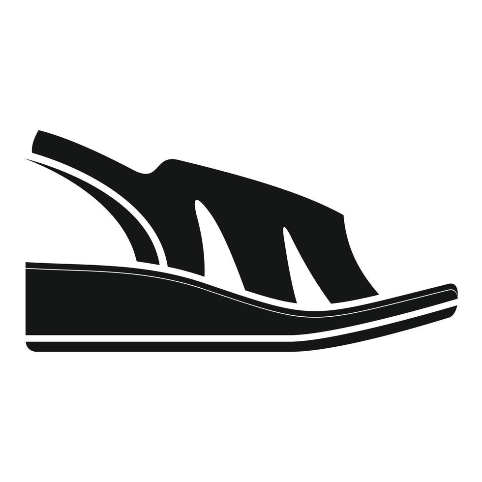 Sandalen Fersen Symbol einfacher Vektor. Damenschuhe vektor