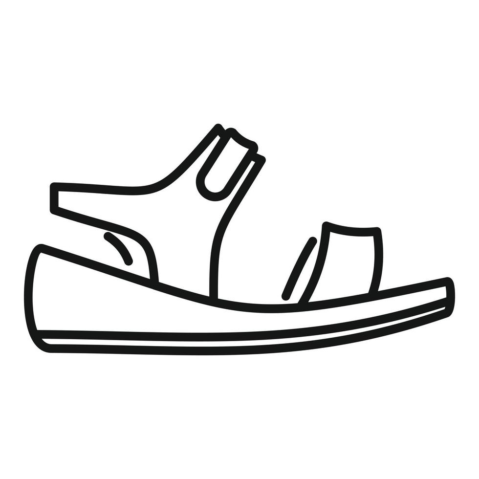 flip sandal ikon översikt vektor. sommar kvinna vektor