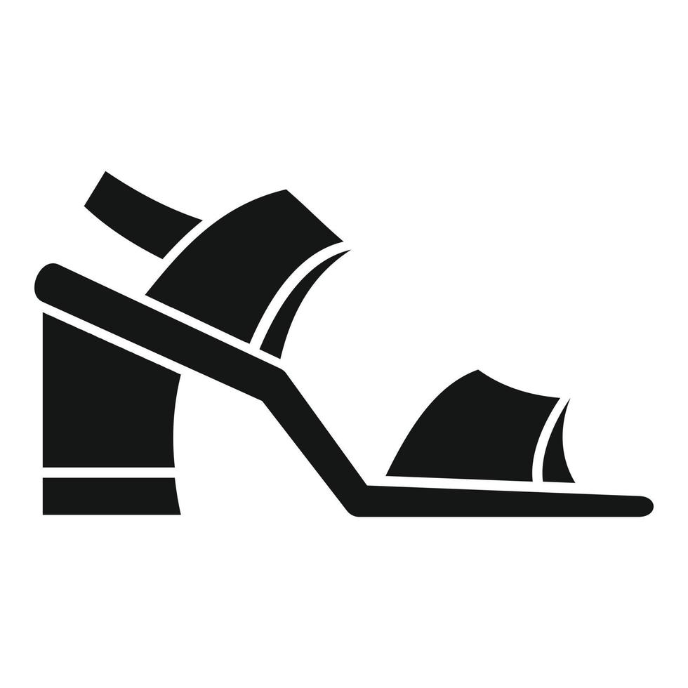 Sandalen-Stiefel-Symbol einfacher Vektor. Damenschuhe vektor