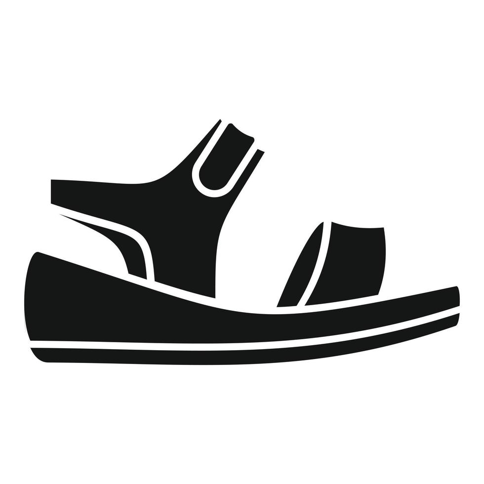 Sandalen Pantoffel Symbol einfacher Vektor. Sommerschuhe vektor