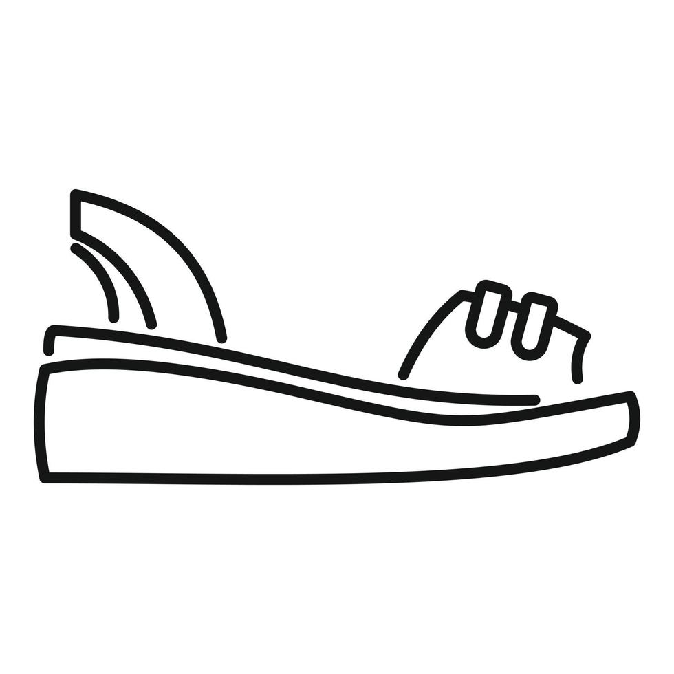 Symbol Umrissvektor für Sandalenzubehör. Frauenschuh vektor