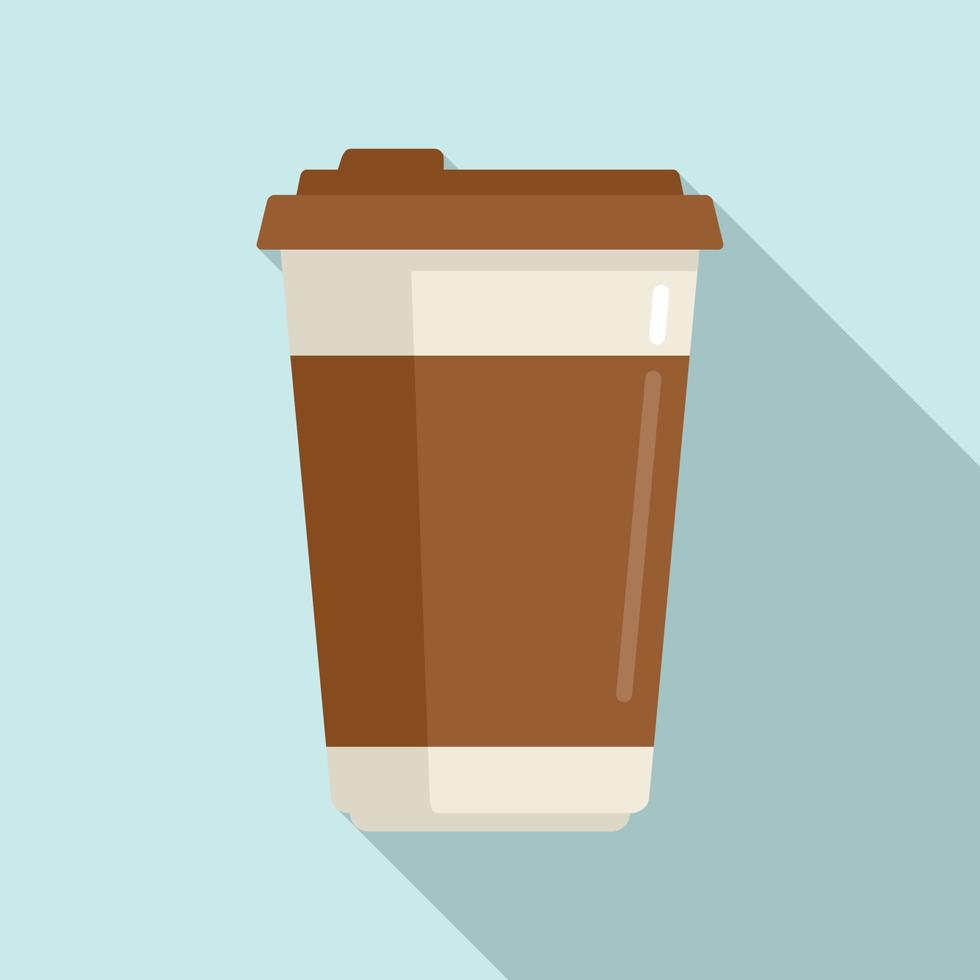 mjölk kaffe kopp ikon platt vektor. espresso dryck vektor