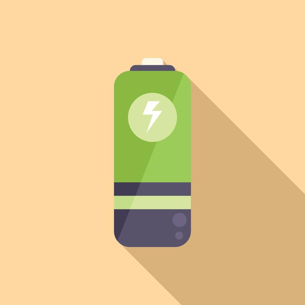 Flacher Vektor des Öko-Energie-Batteriesymbols. globale Katastrophe