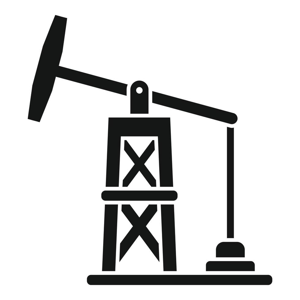 Benzinturm-Extrakt-Symbol einfacher Vektor. Erdkatastrophe vektor