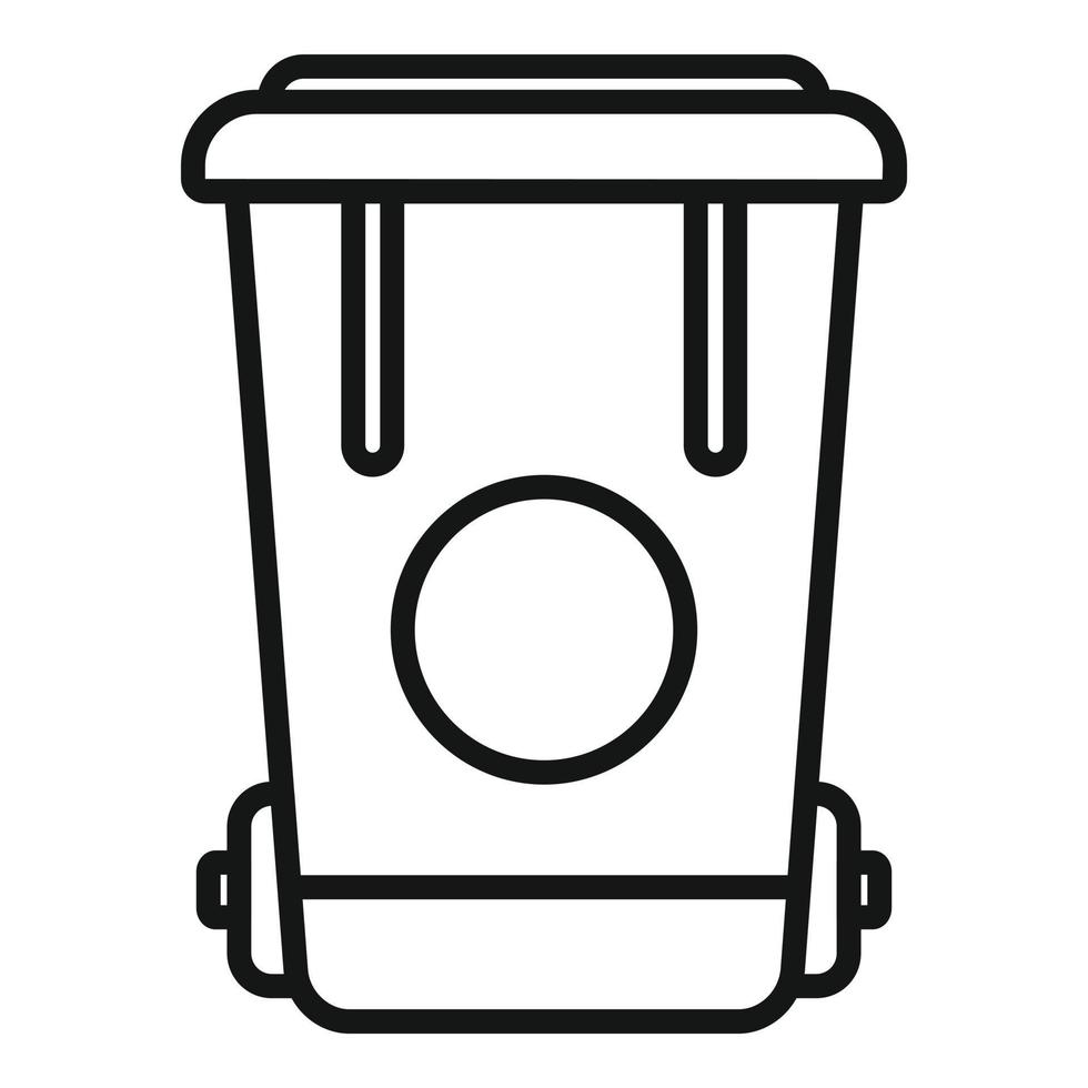 Öko-Recyclingbeutel-Symbol Umrissvektor. globales Klima vektor